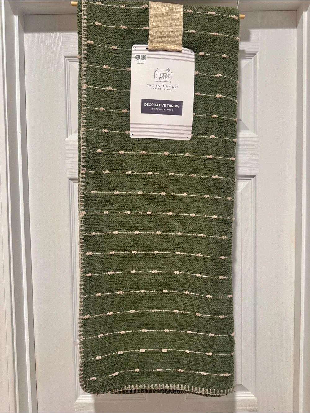 THE FARMHOUSE by Rachel Ashwell Decorative Throw - Green/Tan - 50